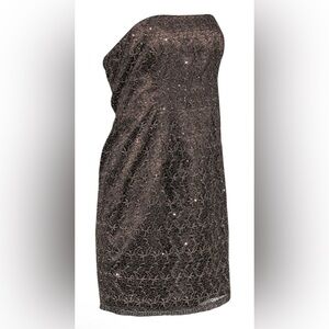 Adriana Papell copper colored sequined dress, size 6